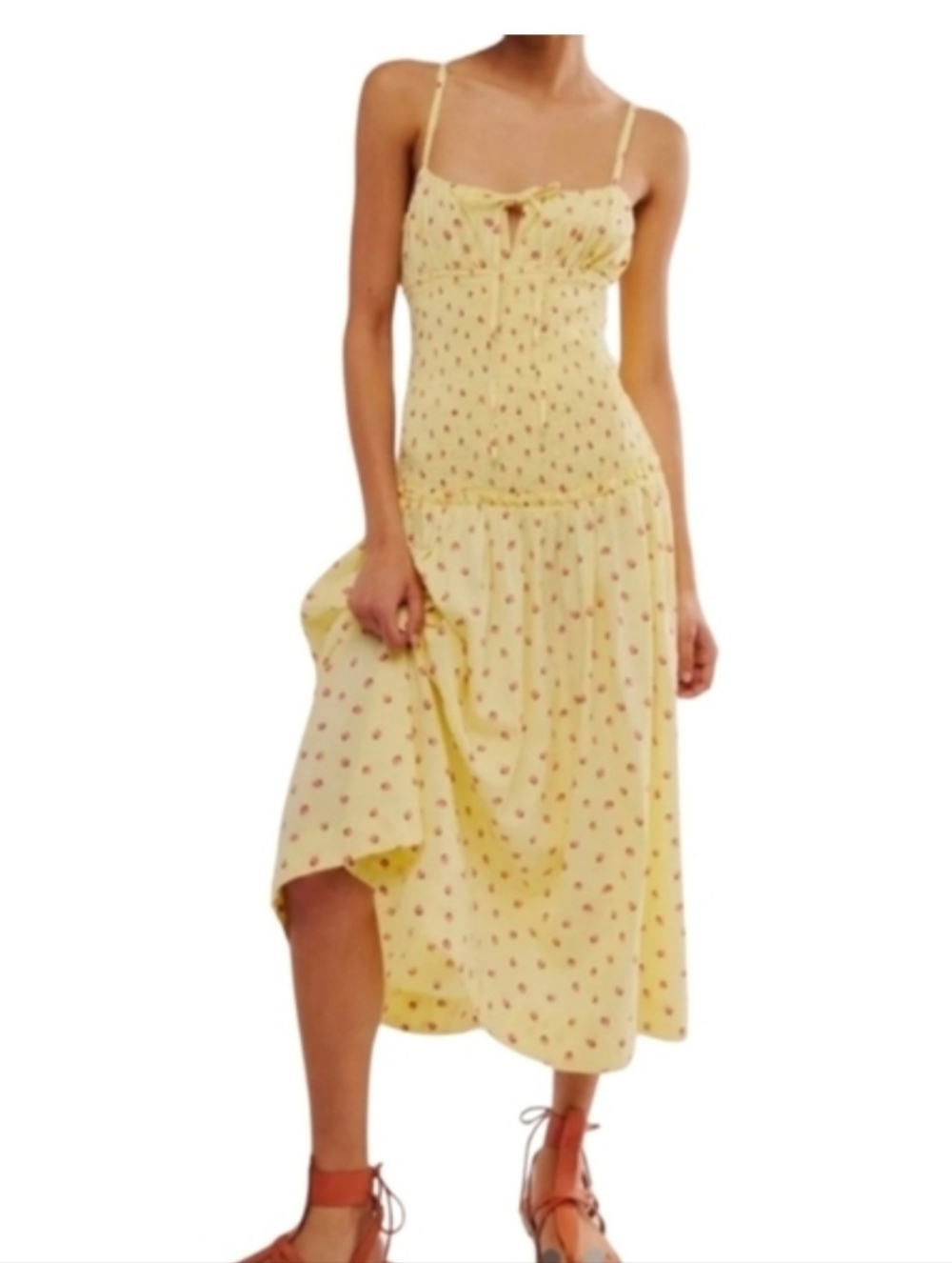 NWOT FREE People Lavender Daze Dress in the Strawberry Lemon Combo